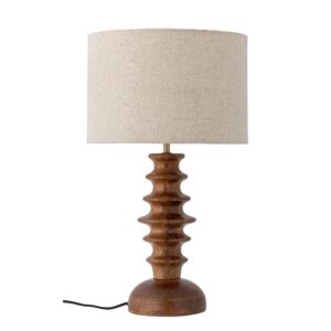 Creative Collection - Elinora Bordlampe, Brun, Mango - Ø30 Ã H52 cm